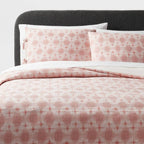 King Yarn Dye Ikat Duvet Cover and Sham Set Ivory/Mauve - Threshold