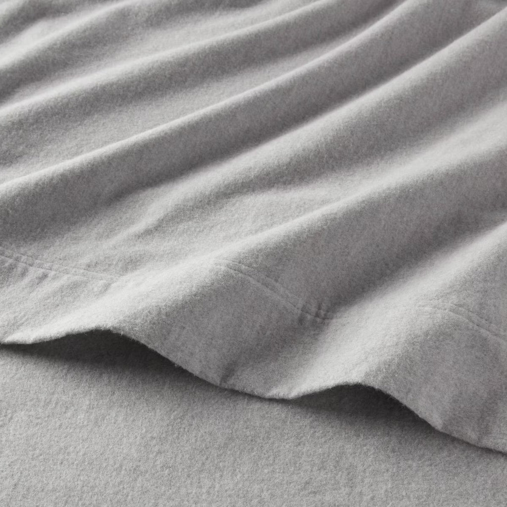 *King Ultra Soft Flannel Sheet Set Eco Melange Gray - Threshold