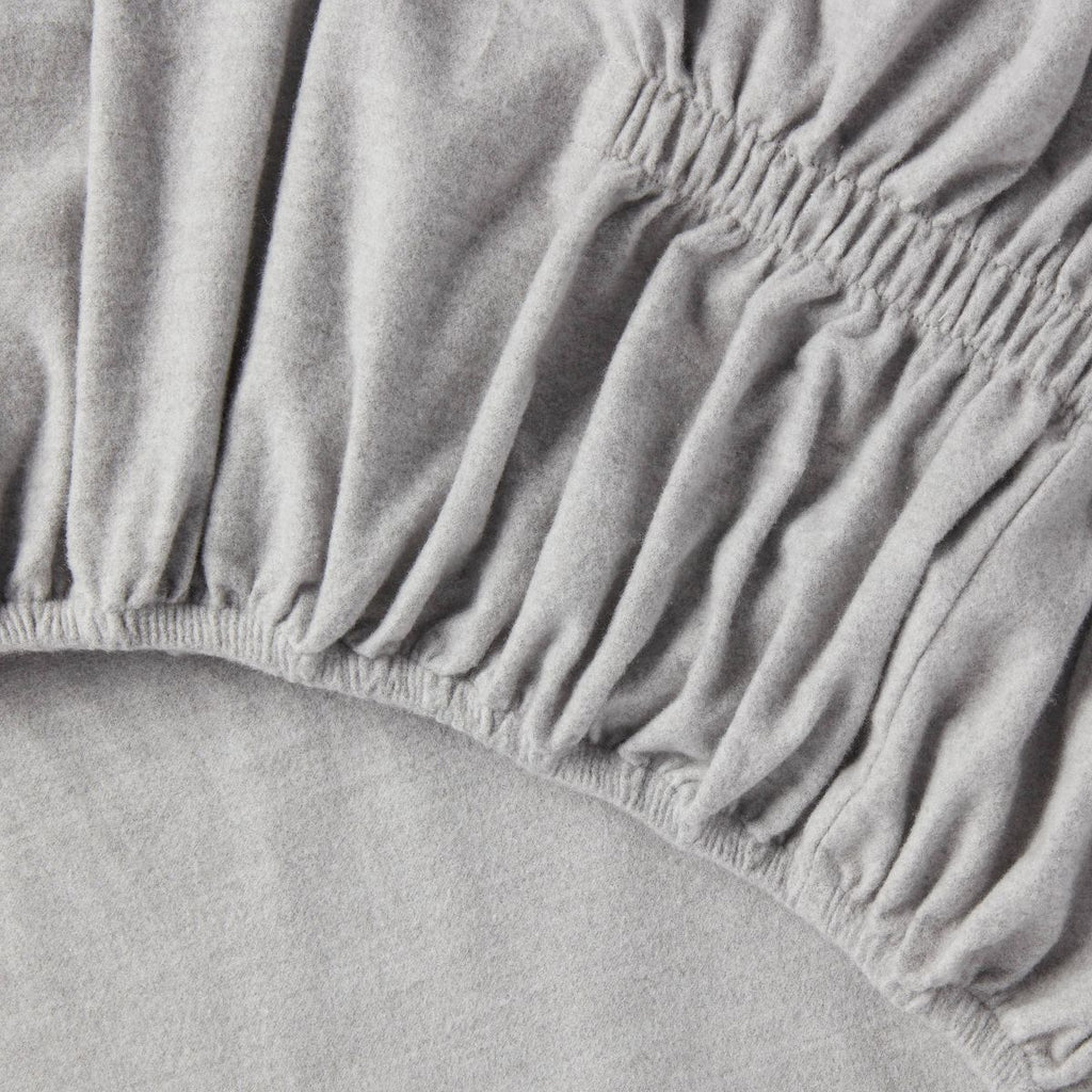 *King Ultra Soft Flannel Sheet Set Eco Melange Gray - Threshold