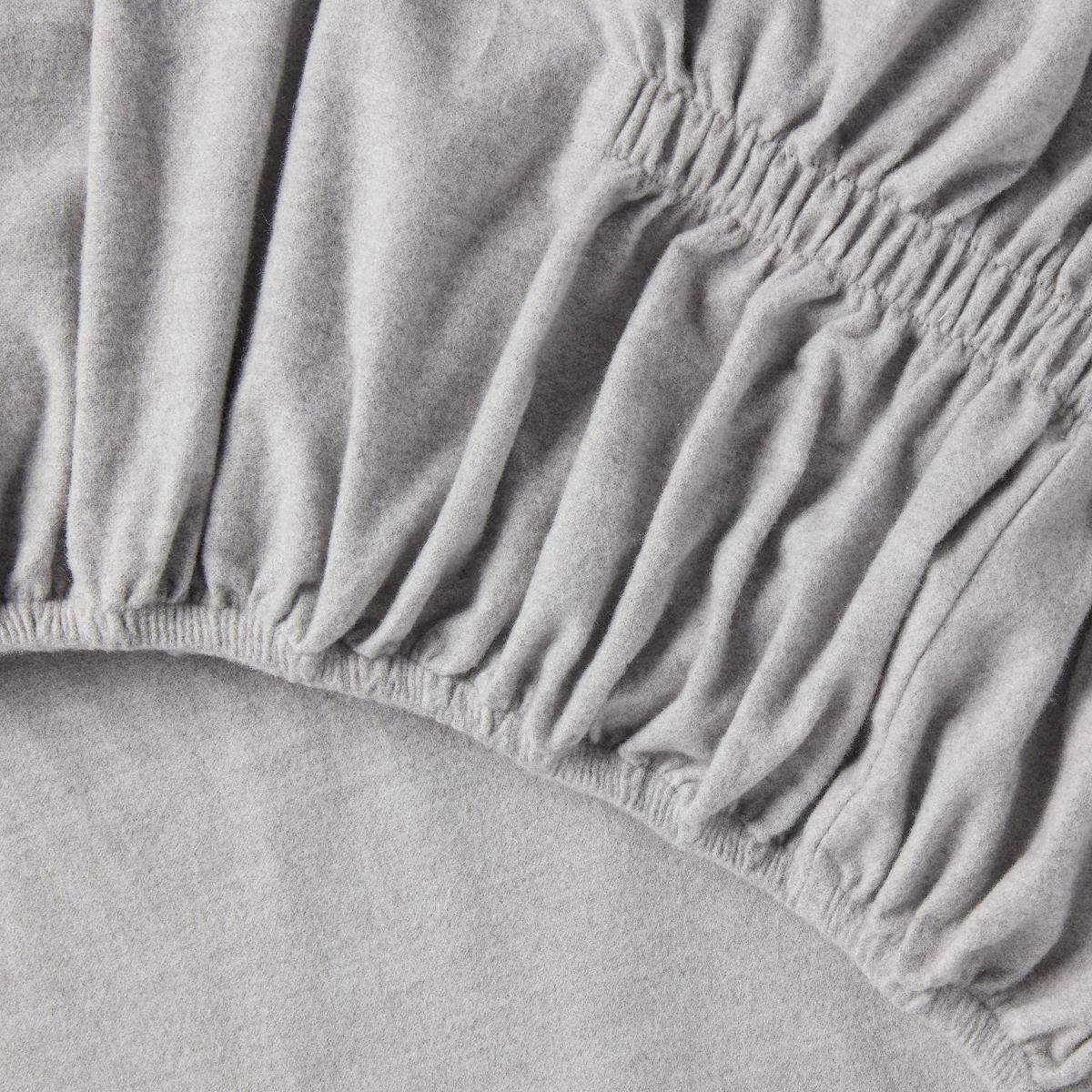 *King Ultra Soft Flannel Sheet Set Eco Melange Gray - Threshold