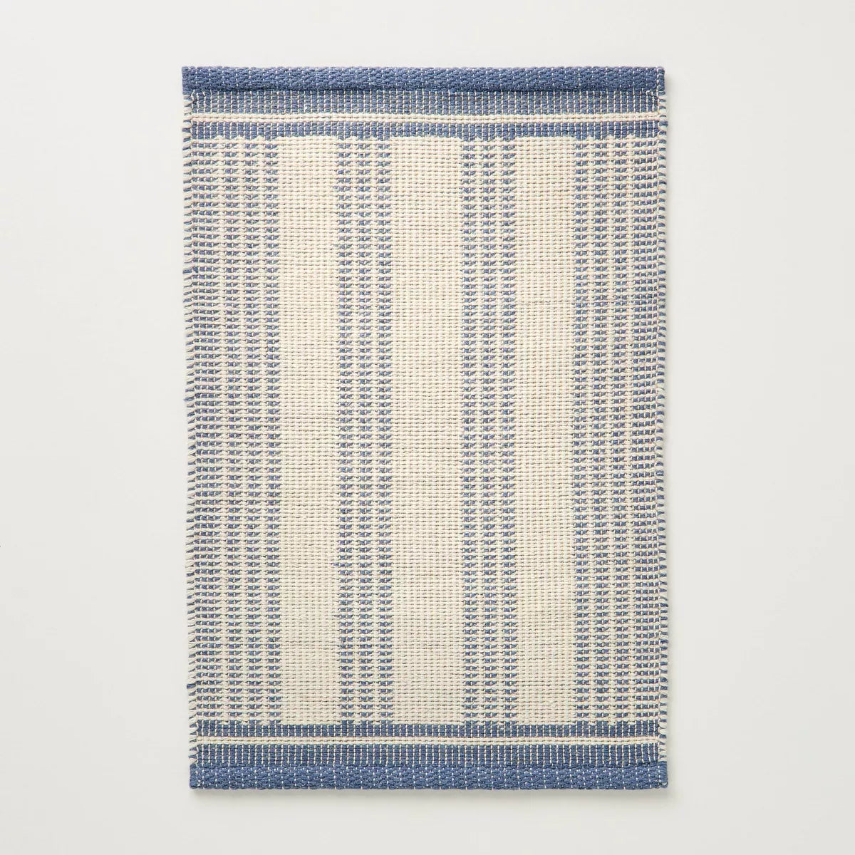 2'x3' Vertical Stripes Wool-Cotton Blend Accent Rug Blue/Cream - Hearth & Hand with Magnolia