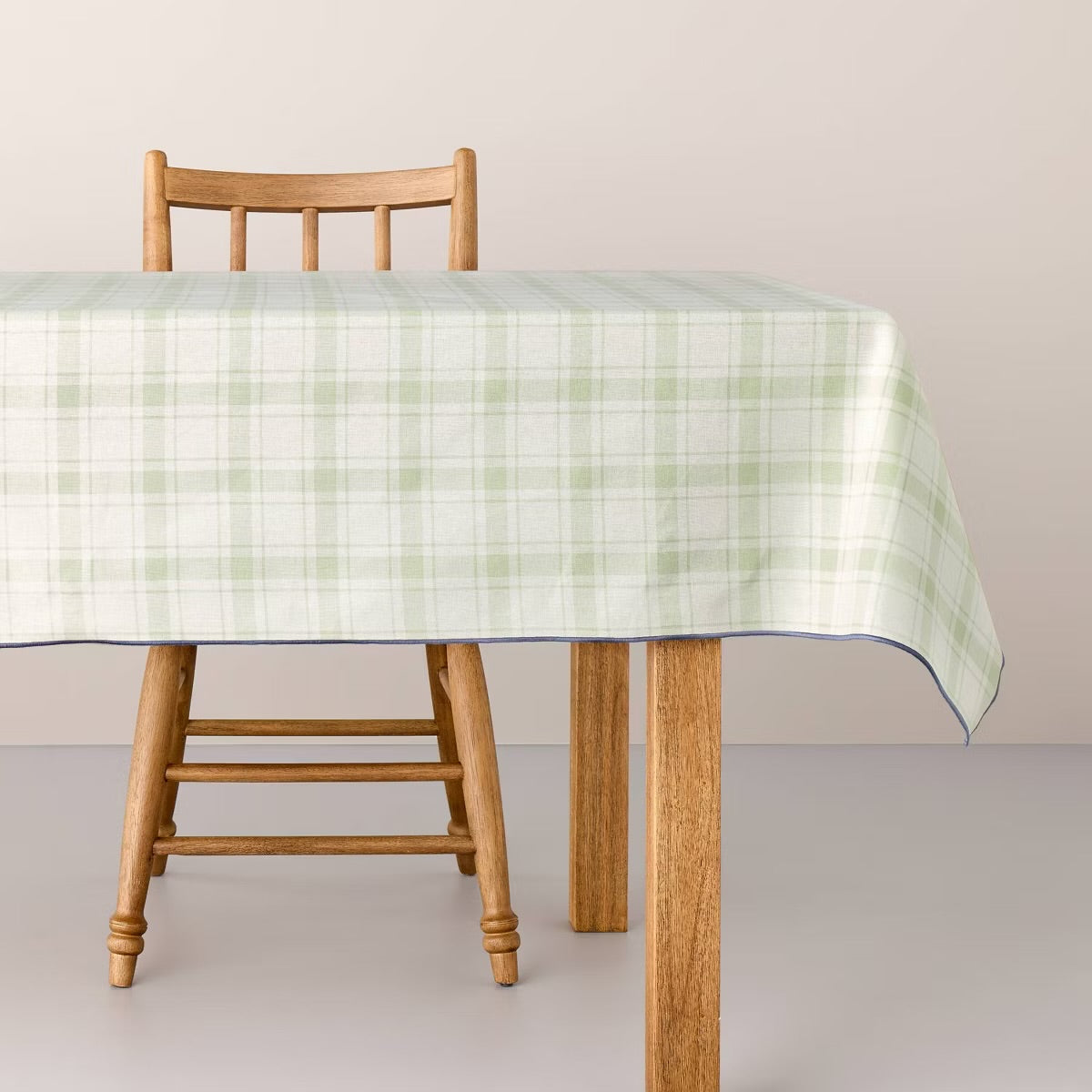 Green/Sour Cream Plaid Tablecloth - 84"x60" by Hearth & Hand with Magnolia