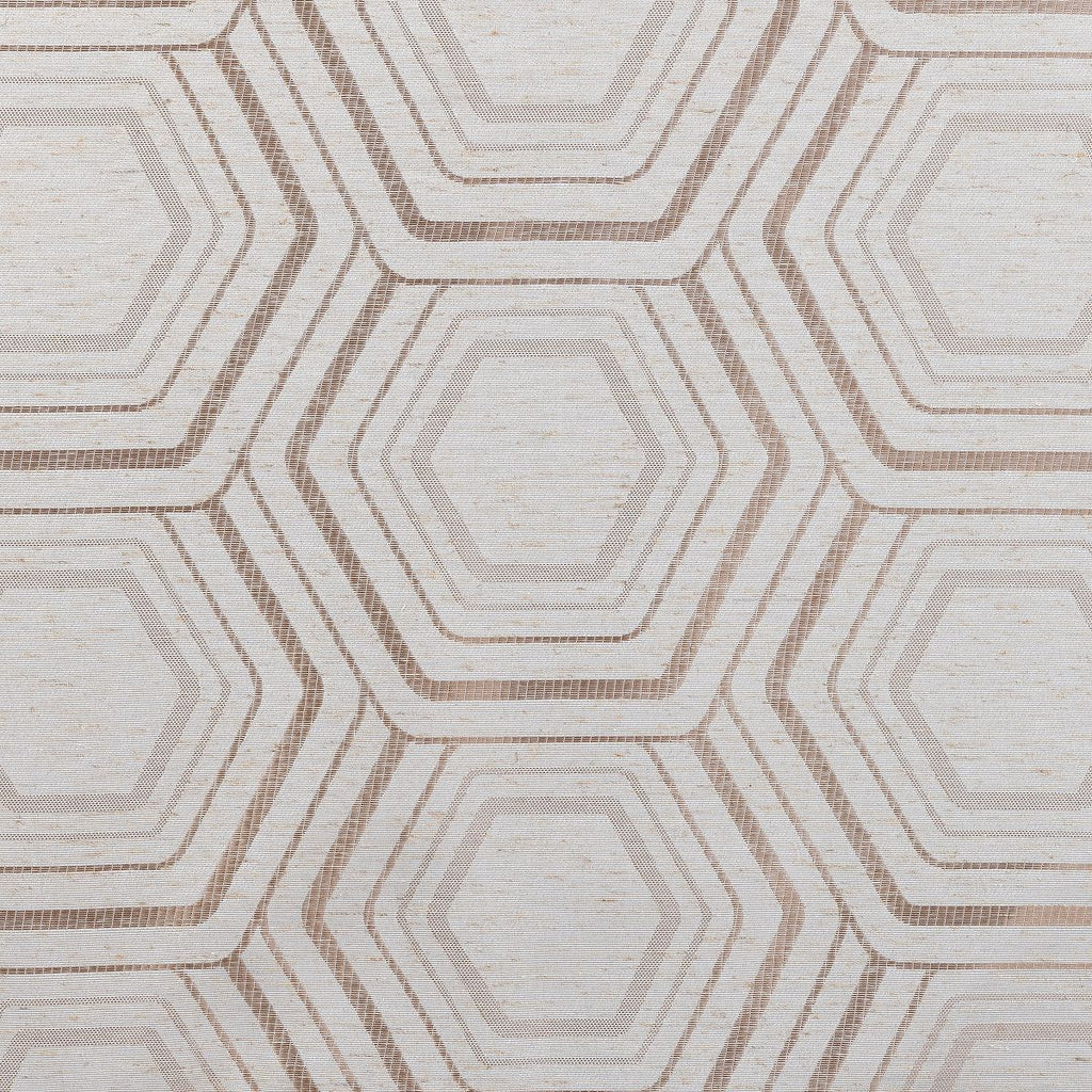 2PK - 40"x84" Sun Zero Blackout Brevick Faux Linen Geometric Grommet Curtain Panel Taupe