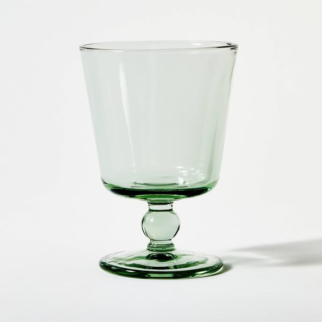 4pc Glass Drinkware Set Green