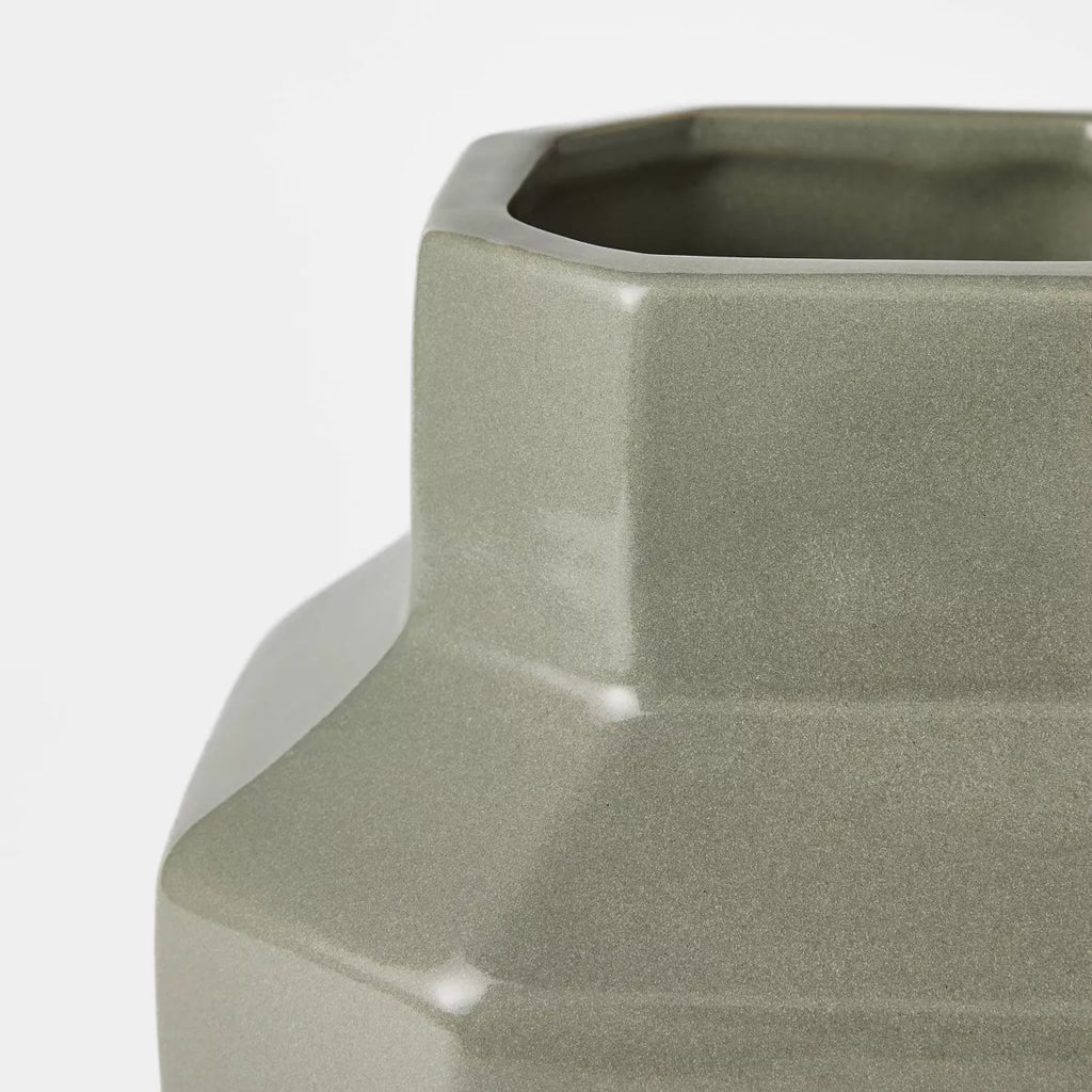 Glossy Ceramic Octagon Vase - Threshold