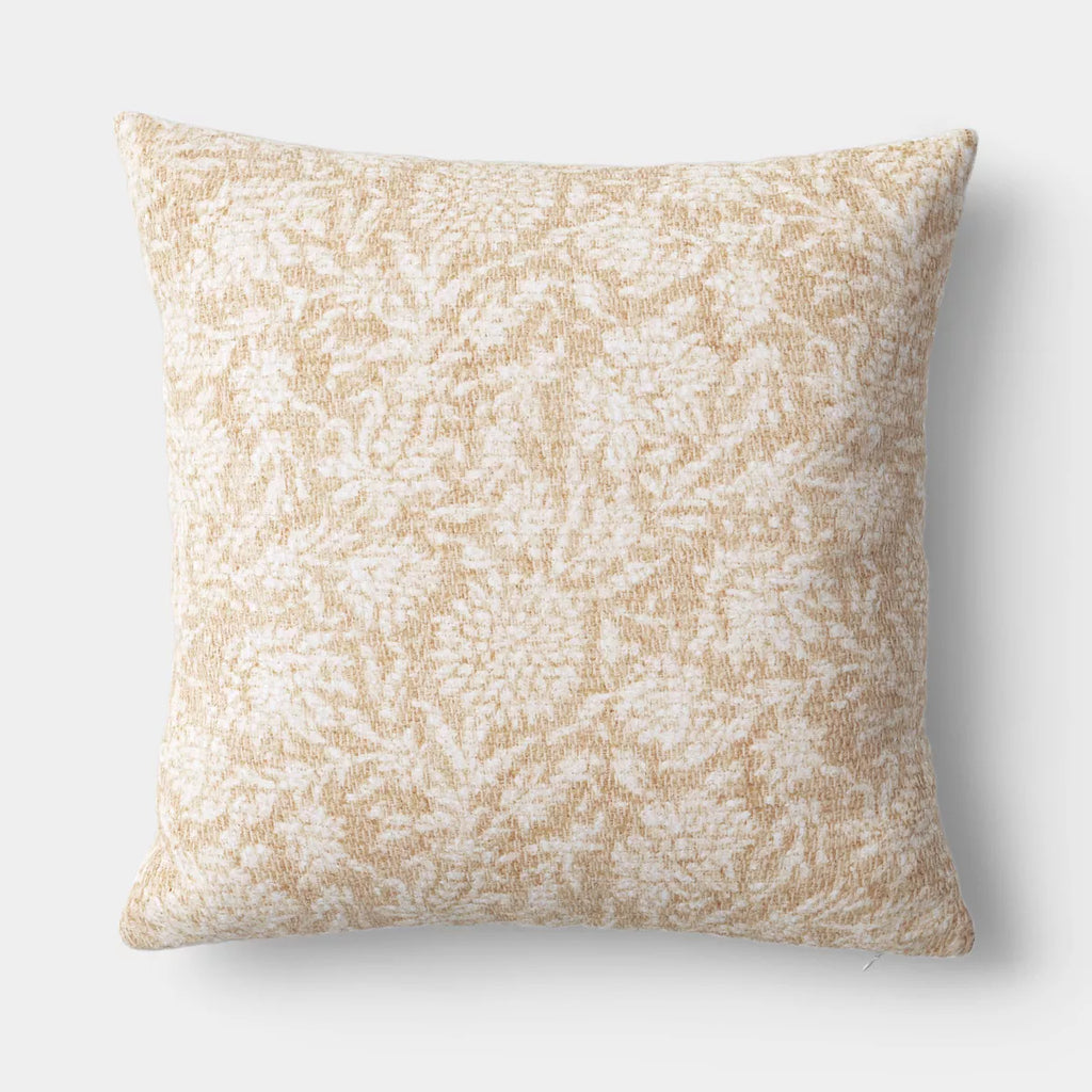 Square Floral Throw Pillow Beige - Threshold