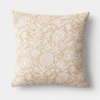 Square Floral Throw Pillow Beige - Threshold