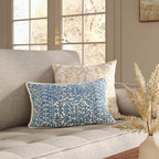 Square Floral Throw Pillow Beige - Threshold