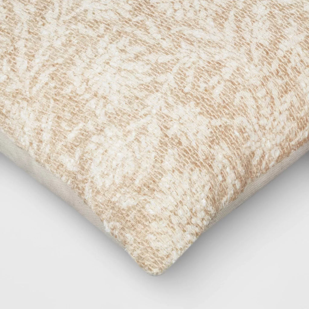 Square Floral Throw Pillow Beige - Threshold