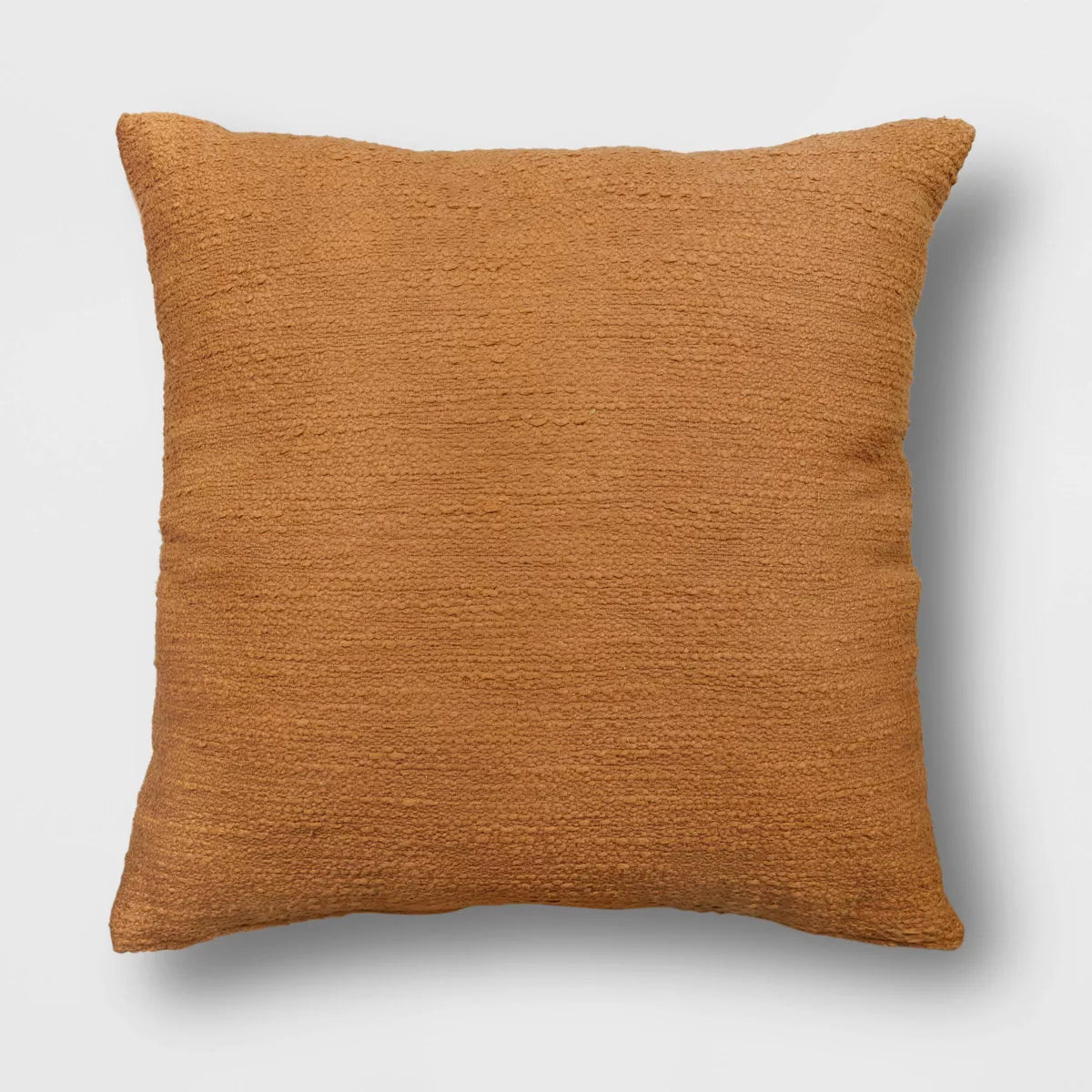 Oversized Square Cotton Boucle Reversible Throw Pillow with Linen Caramel - Threshold