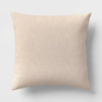 Oversized Square Cotton Boucle Reversible Throw Pillow with Linen Caramel - Threshold