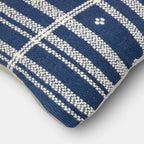 Oversized Square Yarn-Dyed Cotton Plaid Indoor Throw Pillow Blue/Neutral - Threshold