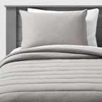 Twin Channel Jersey Kids' Comforter Set Gray - Pillowfort