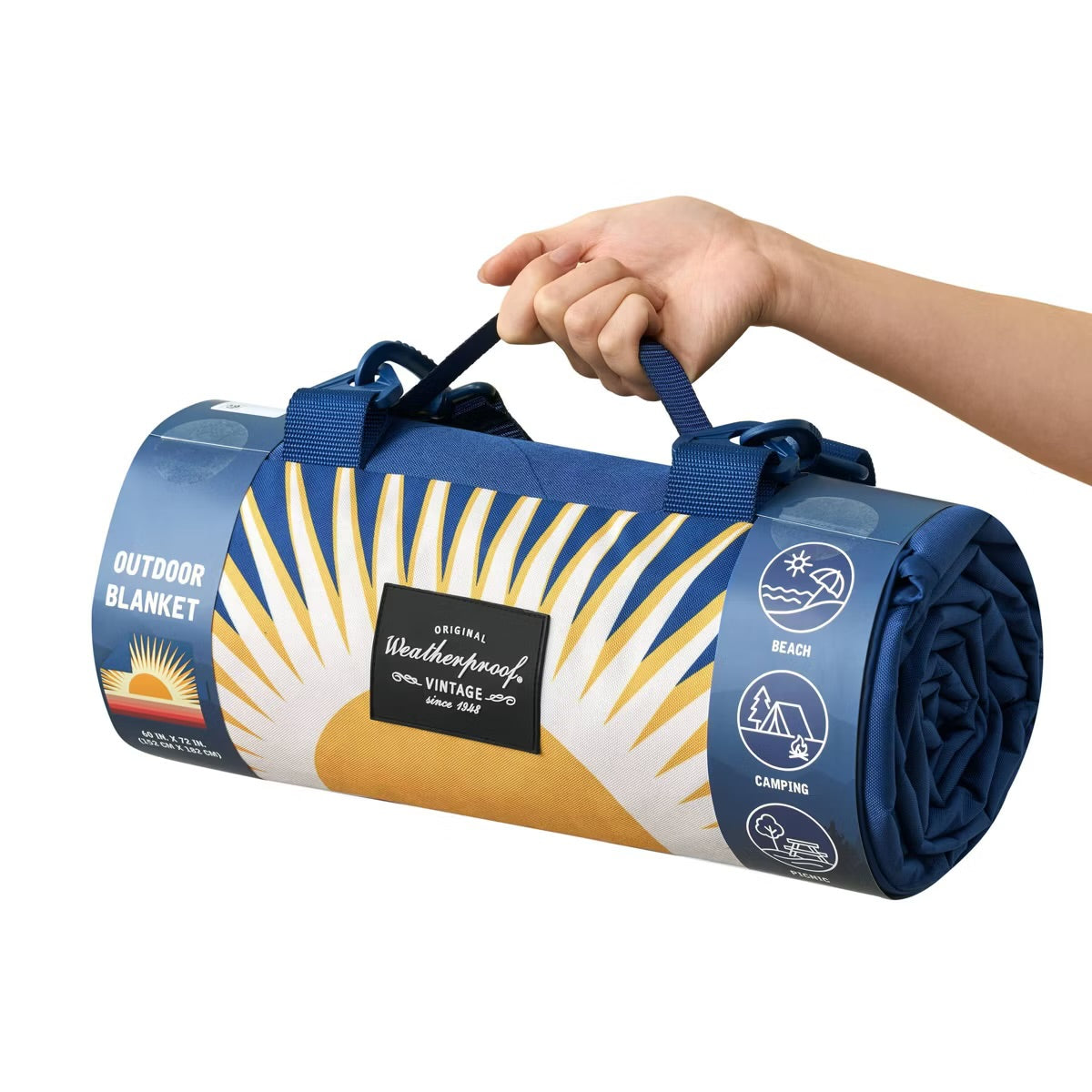 Weatherproof Vintage Sun Throw Blanket