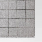 Windowpane Boucle Throw Blanket Cray/Charcoal - Threshold