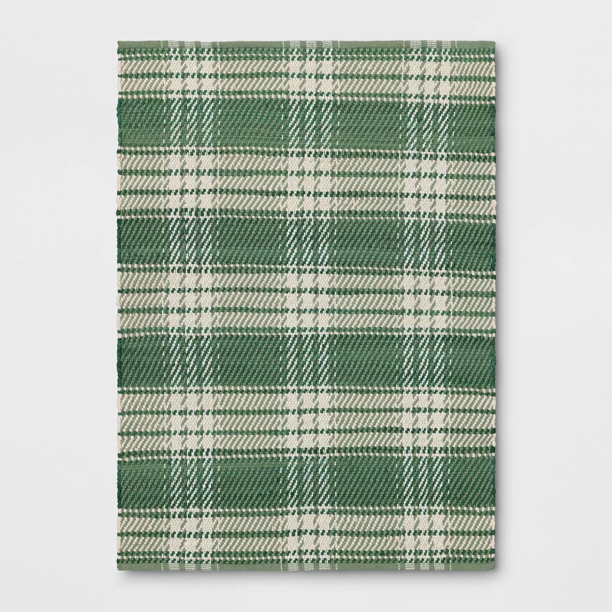 4 x 5'6 Plaid Chindi Handwoven Area Rug