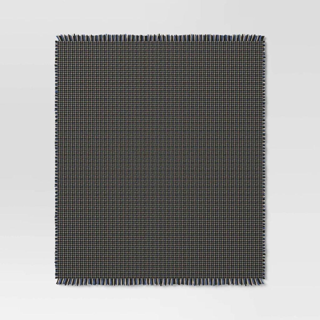Woven Throw Blanket Neutral/Green/Blue - Threshold