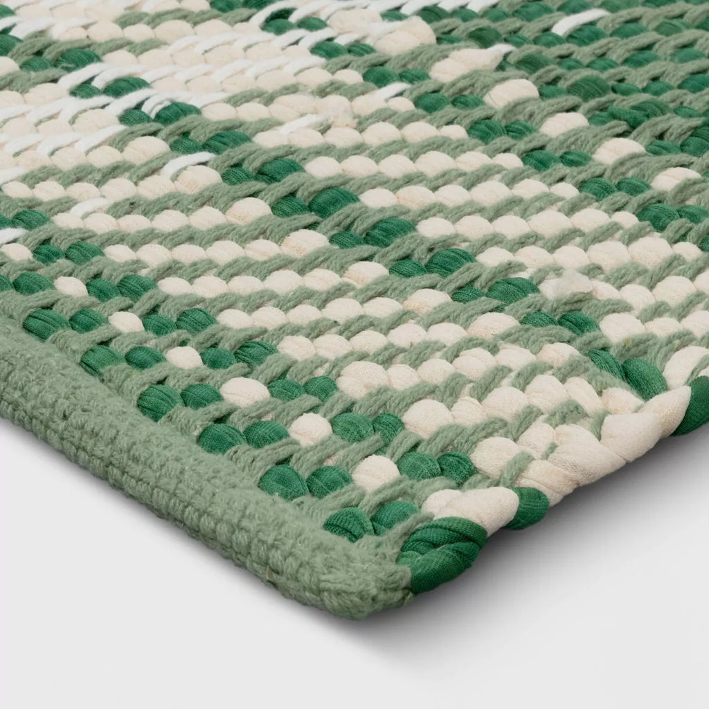 4 x 5'6 Plaid Chindi Handwoven Area Rug