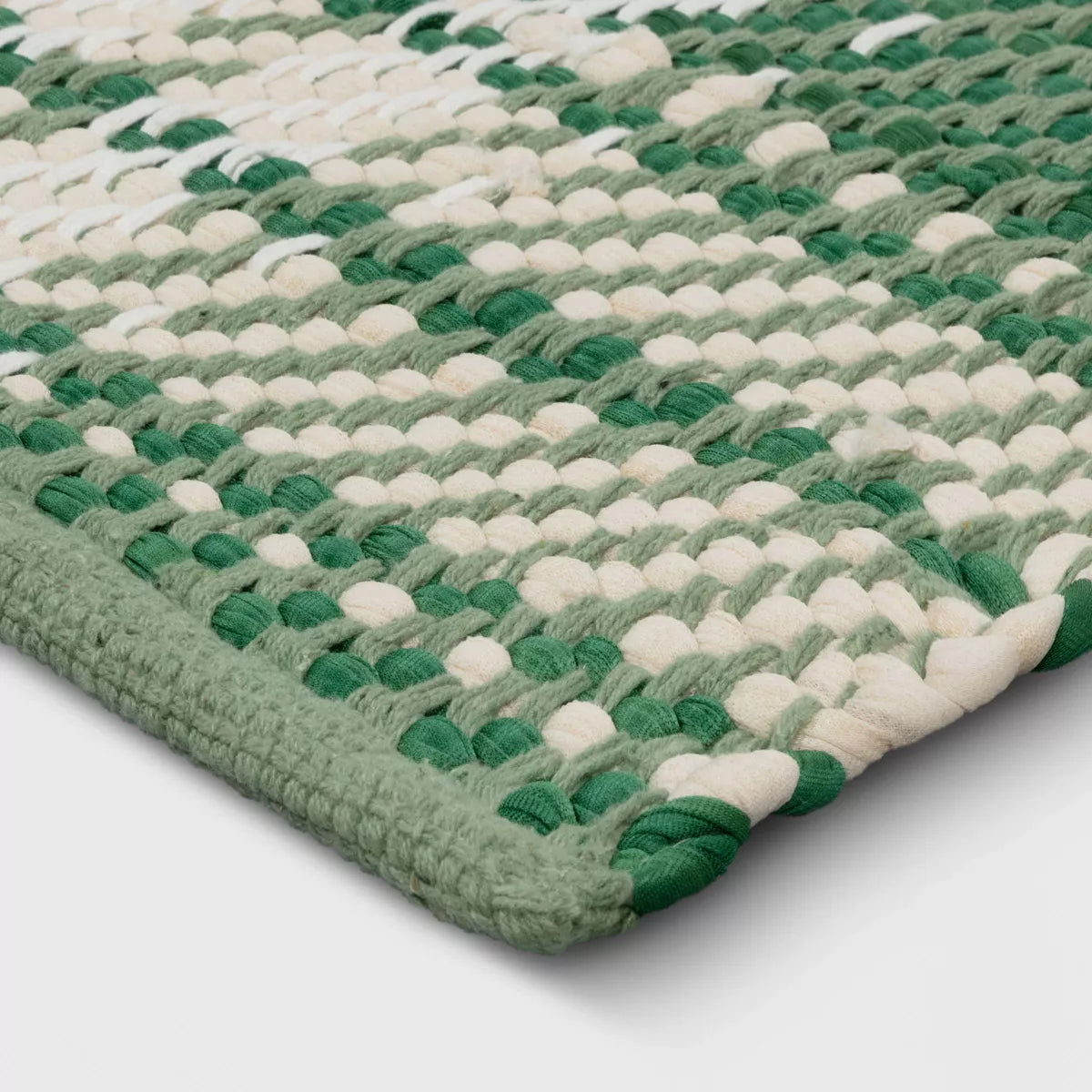 4 x 5'6 Plaid Chindi Handwoven Area Rug