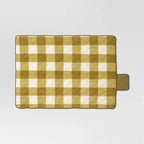 On the Go Collection Quilted Checkered Throw Blanket Green - Room Essentials