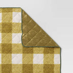 On the Go Collection Quilted Checkered Throw Blanket Green - Room Essentials