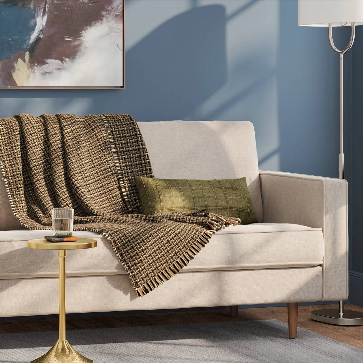 Woven Throw Blanket Cream/Neutral/Black - Threshold