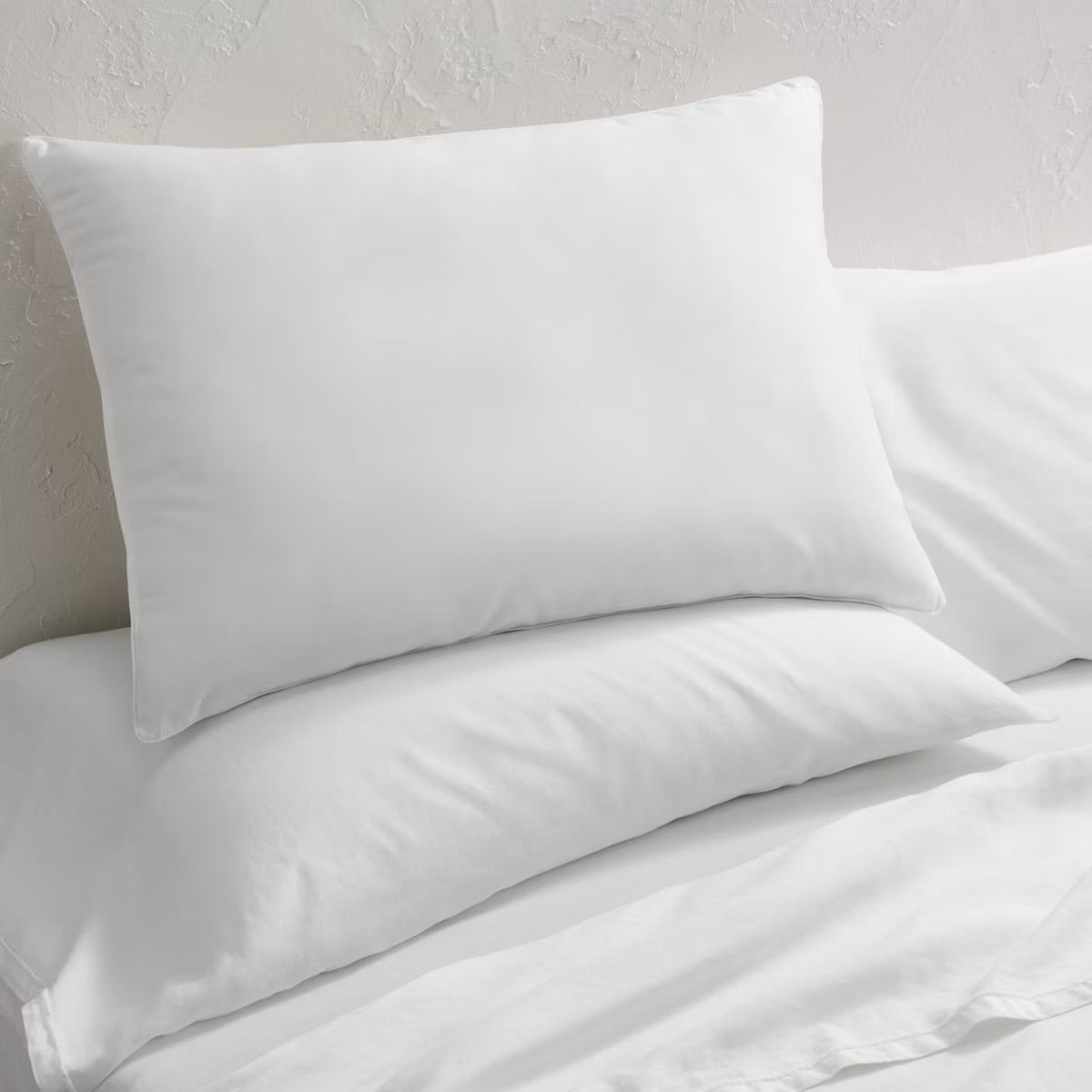 Standard/Queen Medium/Firm Machine Washable Medium Down Alternative Pillow - Casaluna: Hypoallergenic, 300 Thread Count Cotton Cover