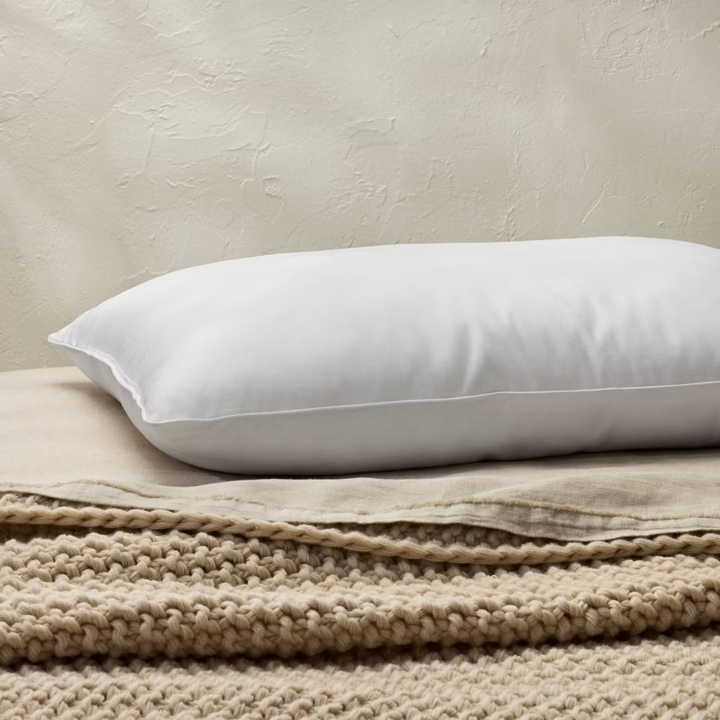 Standard/Queen Medium/Firm Machine Washable Medium Down Alternative Pillow - Casaluna: Hypoallergenic, 300 Thread Count Cotton Cover