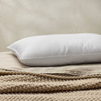 Standard/Queen Medium/Firm Machine Washable Medium Down Alternative Pillow - Casaluna: Hypoallergenic, 300 Thread Count Cotton Cover