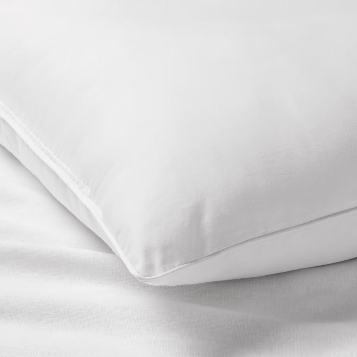 Standard/Queen Medium/Firm Machine Washable Medium Down Alternative Pillow - Casaluna: Hypoallergenic, 300 Thread Count Cotton Cover