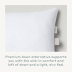 Standard/Queen Medium/Firm Machine Washable Medium Down Alternative Pillow - Casaluna: Hypoallergenic, 300 Thread Count Cotton Cover