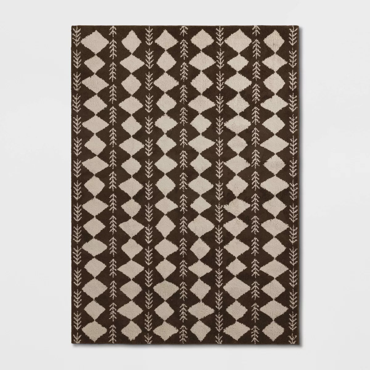 5 x 7 Irregular Diamond Shag Area Rug