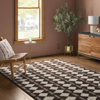 5 x 7 Irregular Diamond Shag Area Rug