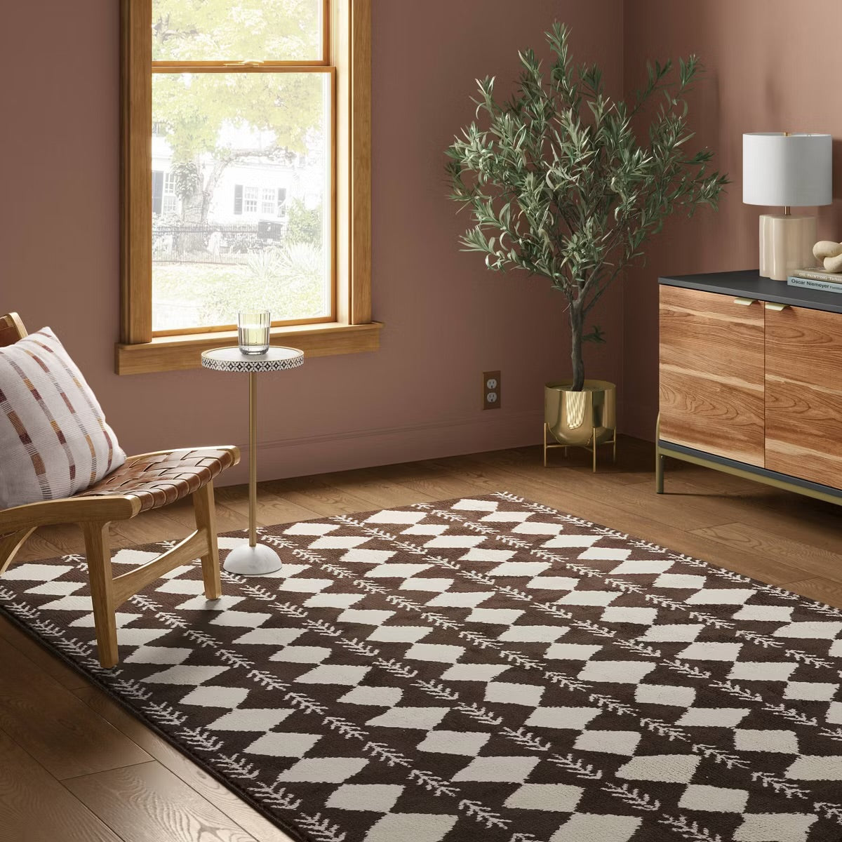 5 x 7 Irregular Diamond Shag Area Rug