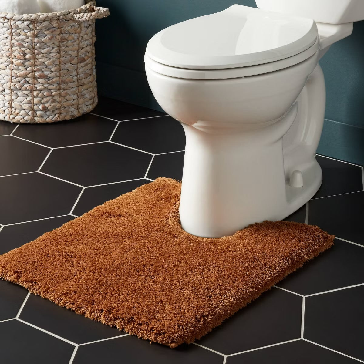 Spa Plush Contour Bath Rug Caramel