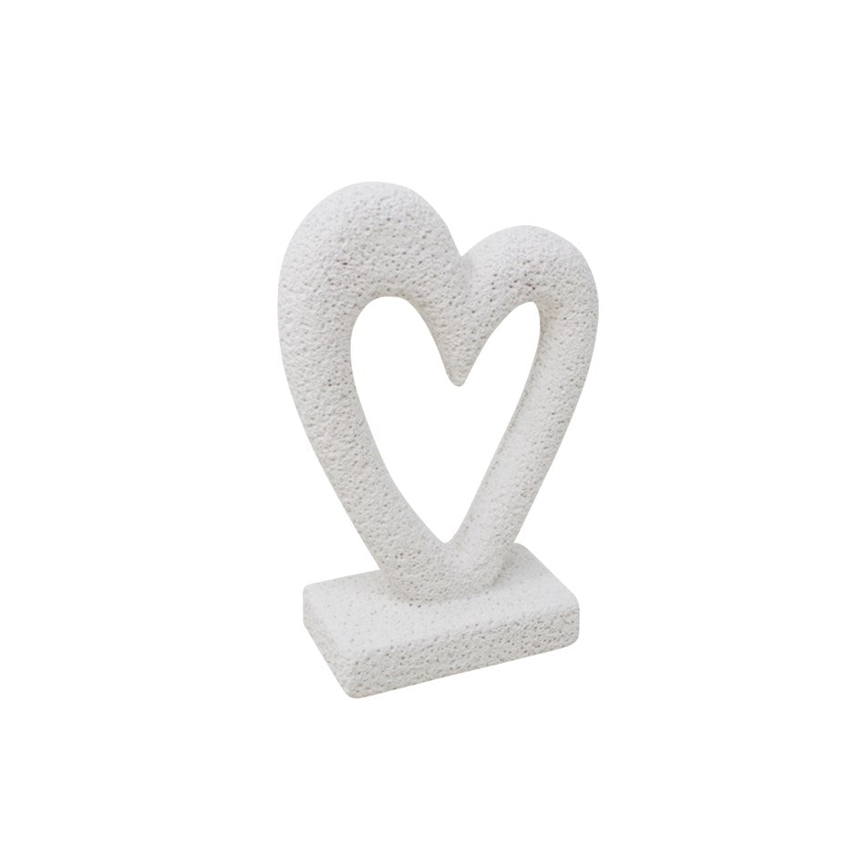 HEART ON STAND WHITE