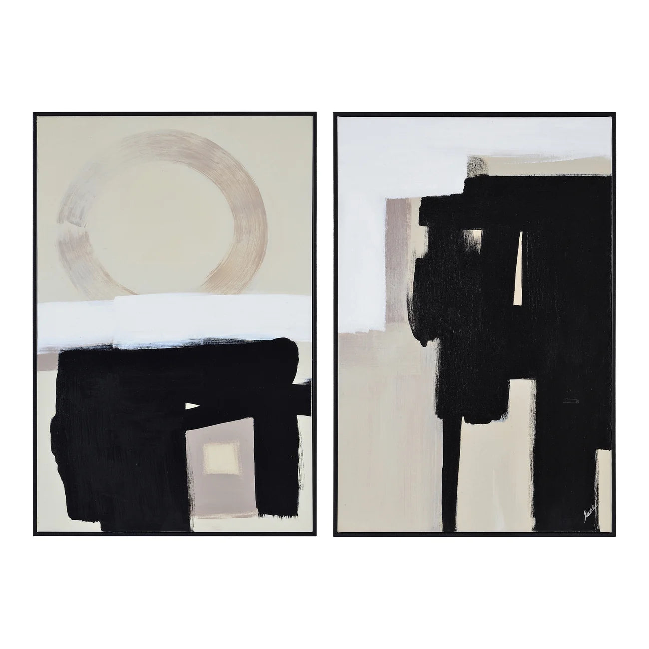 Telesto Art - Hand Painted Set of 2