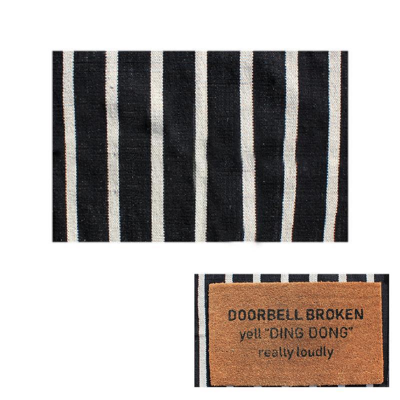 Black Stripe Layering Mat