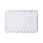 Peri Home Bath Rug White/Blue Scallop