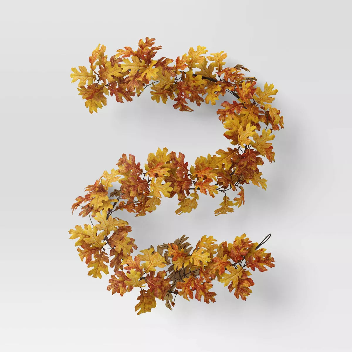 Fall Oak Leaf Artificial Garland - Threshold