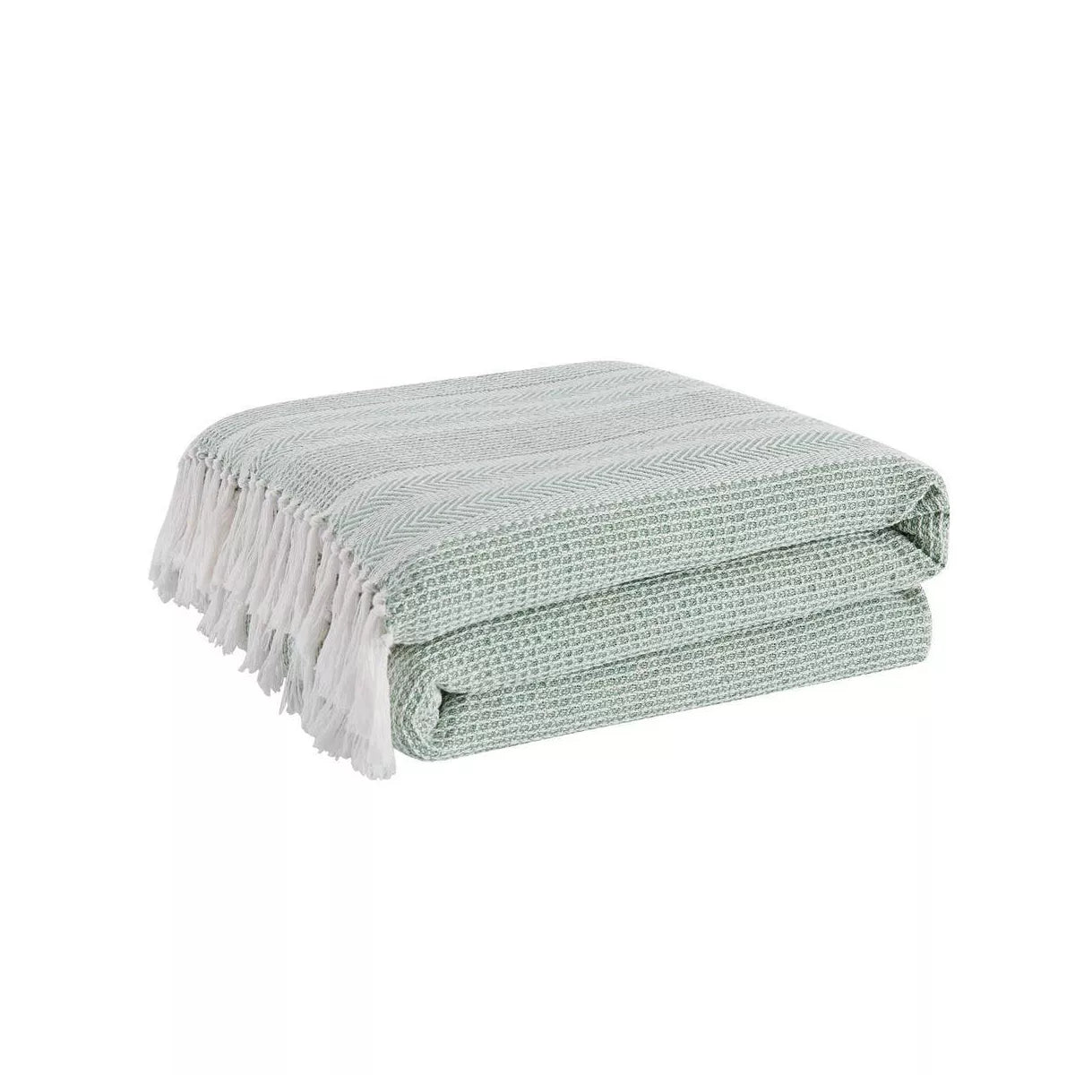 Oceanfront Resort 50"x60" Textured Stripe Throw Green