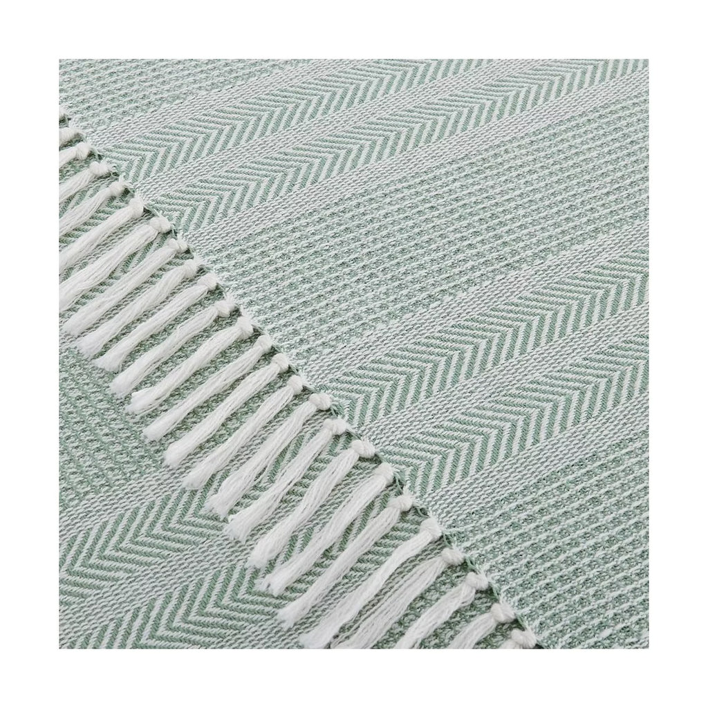 Oceanfront Resort 50"x60" Textured Stripe Throw Green