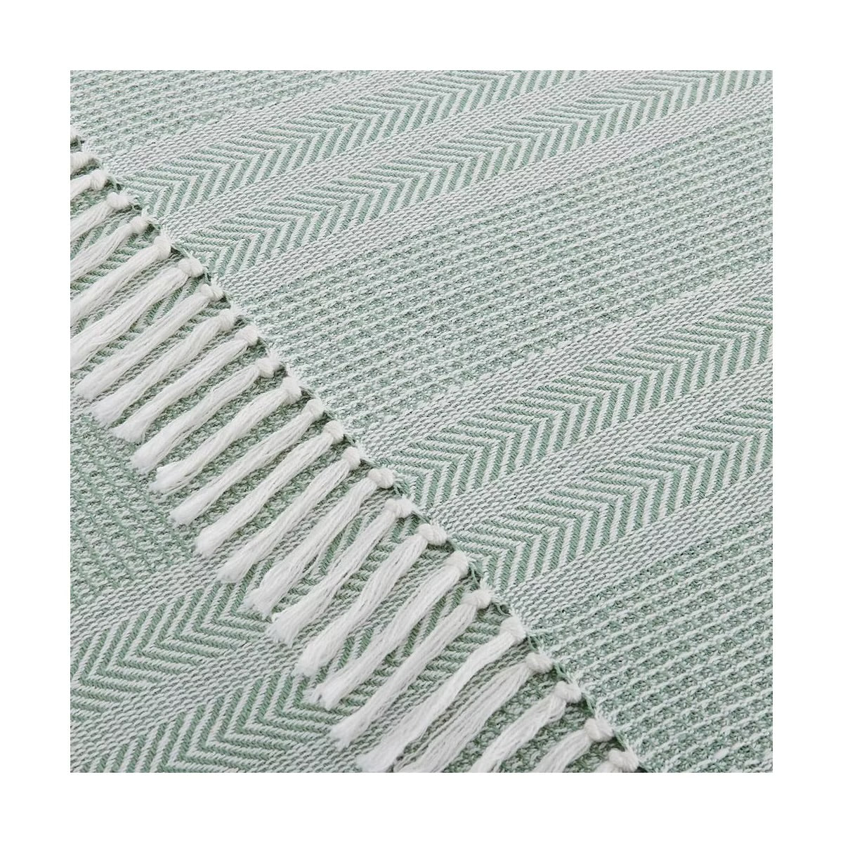 Oceanfront Resort 50"x60" Textured Stripe Throw Green