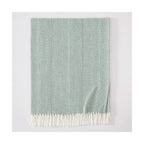 Oceanfront Resort 50"x60" Textured Stripe Throw Green