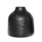 Forio  2-Piece Satin Black Vase Set