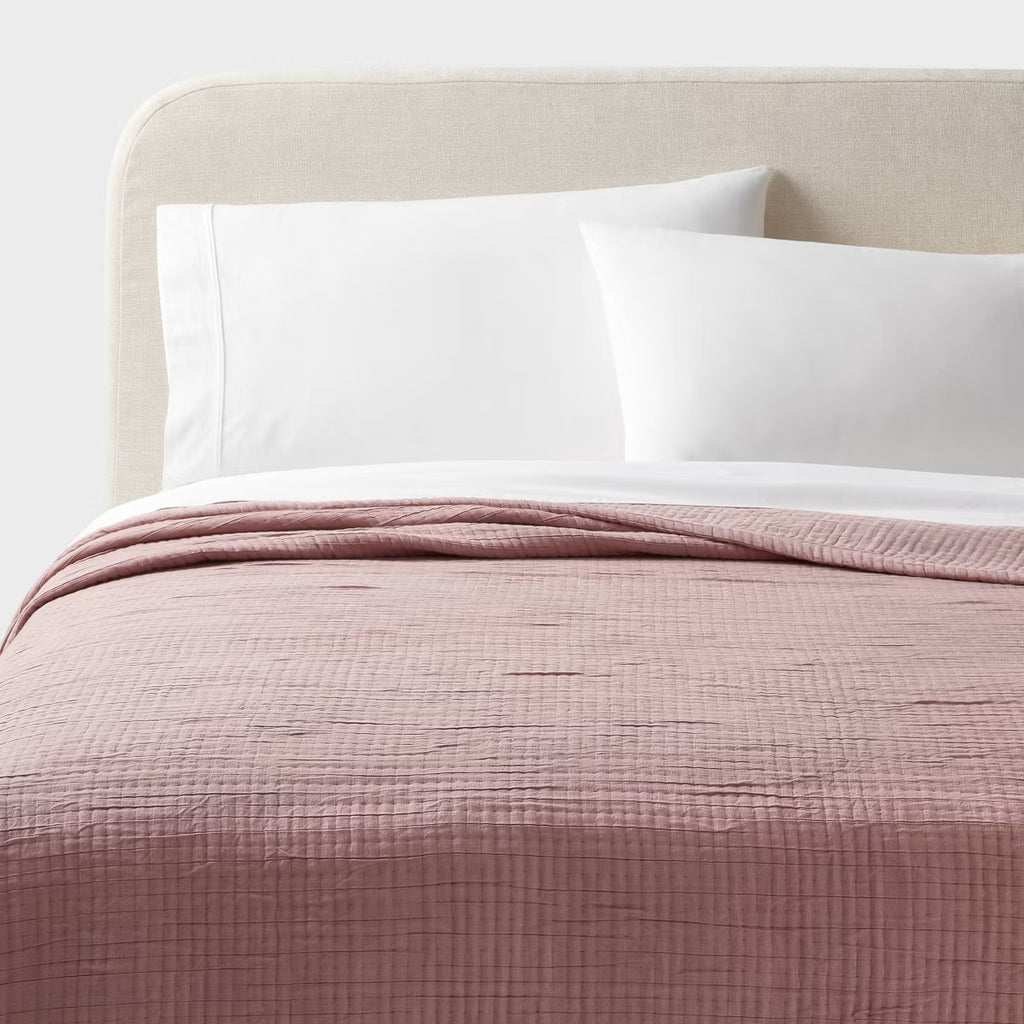 King Double Cloth Quilt Mauve - Threshold