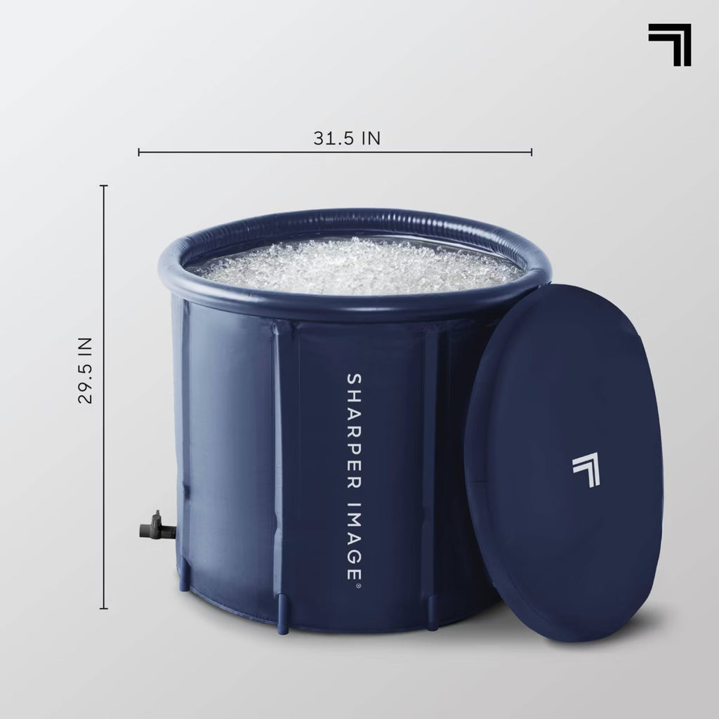 Sharper Image Ice Bath Portable 31.5" Inflatable Pool - Navy