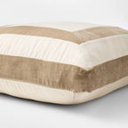 22" Velvet Border Pillow Taupe - Threshold designed with Studio McGee