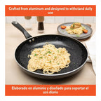 IMUSA 12" Ceramic Bistro Saute Pan Black: Aluminum Cookware, Hand Wash, Electric & Gas Compatible