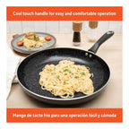IMUSA 12" Ceramic Bistro Saute Pan Black: Aluminum Cookware, Hand Wash, Electric & Gas Compatible